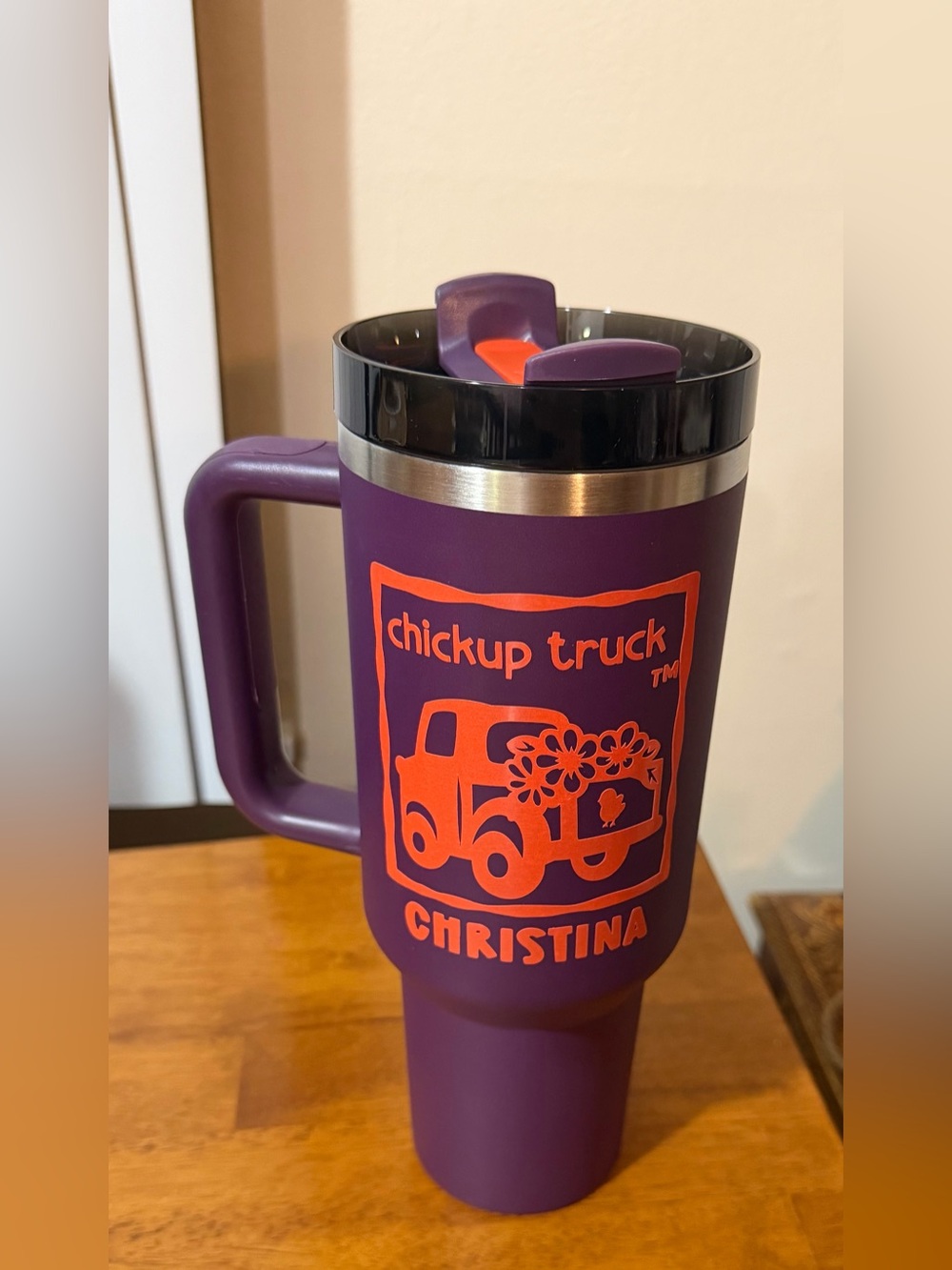 Chickup Truck logo personalized on a 40 oz Stanley tumbler - NWT - 🩵🛻🩵